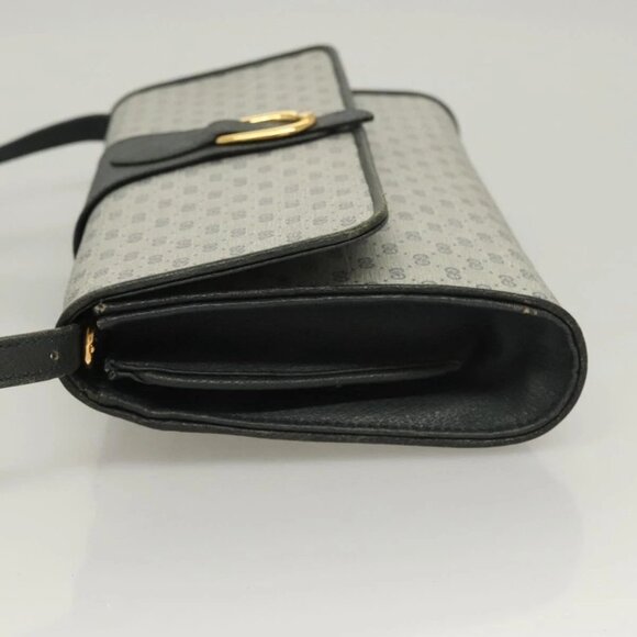 GUCCI Micro GG Supreme Shoulder Bag PVC Navy Gold 89 02 050 Auth BA3432 - Picture 6 of 16